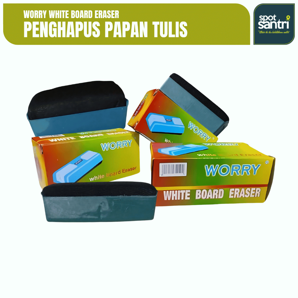 

Penghapus Papan Tulis Worry Kecil | White Board Eraser - Ringan Awet [PCS]