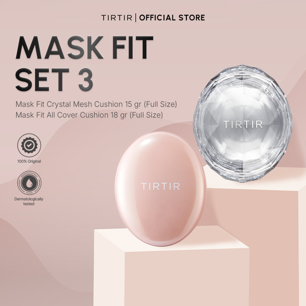 TIRTIR Mask Fit Set 3 [Mask Fit All Cover Cushion +  Mask Fit Crystal Mesh Cushion]