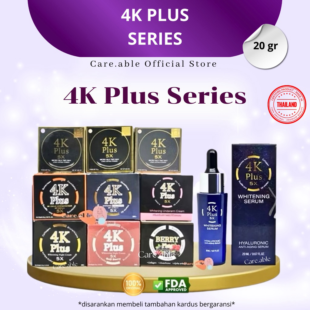 4K Plus Series Skincare Thailand / Whitening Cream / Serum / Goji Berry / Berry Plus / BB Cream