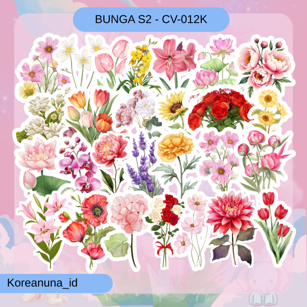 

Stiker Bunga Aesthetic Lucu Vintage Sticker Fake Flower Deco Jurnal Buku Memo Murah Berkualitas