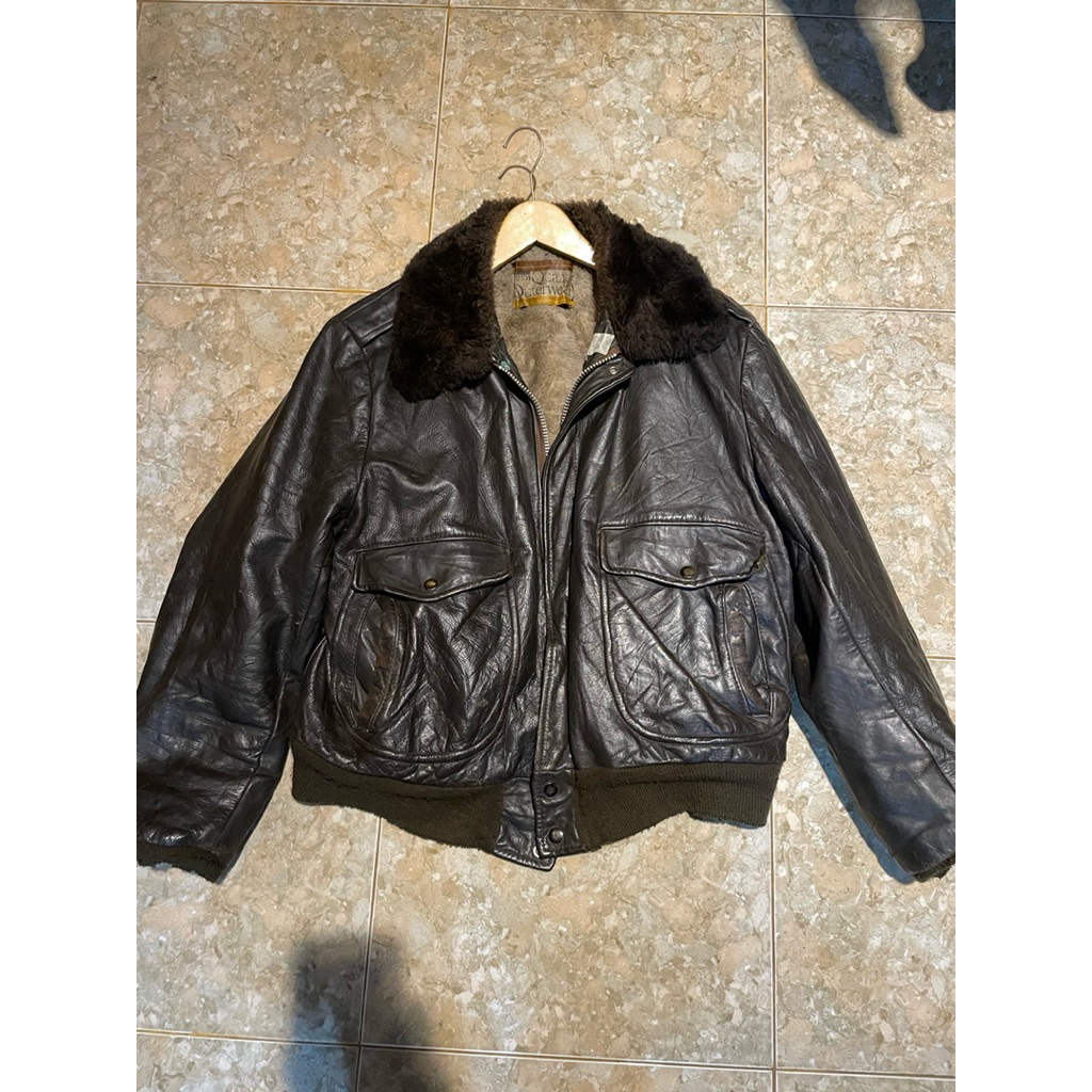 jaket kulit A2 vintage