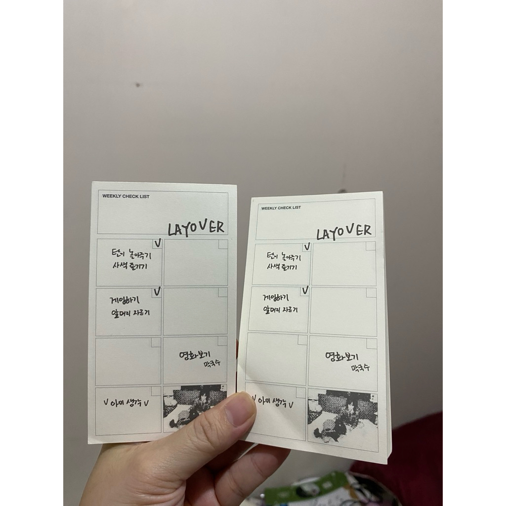 

BTS V/Taehyung — LAYOVER Official Notes