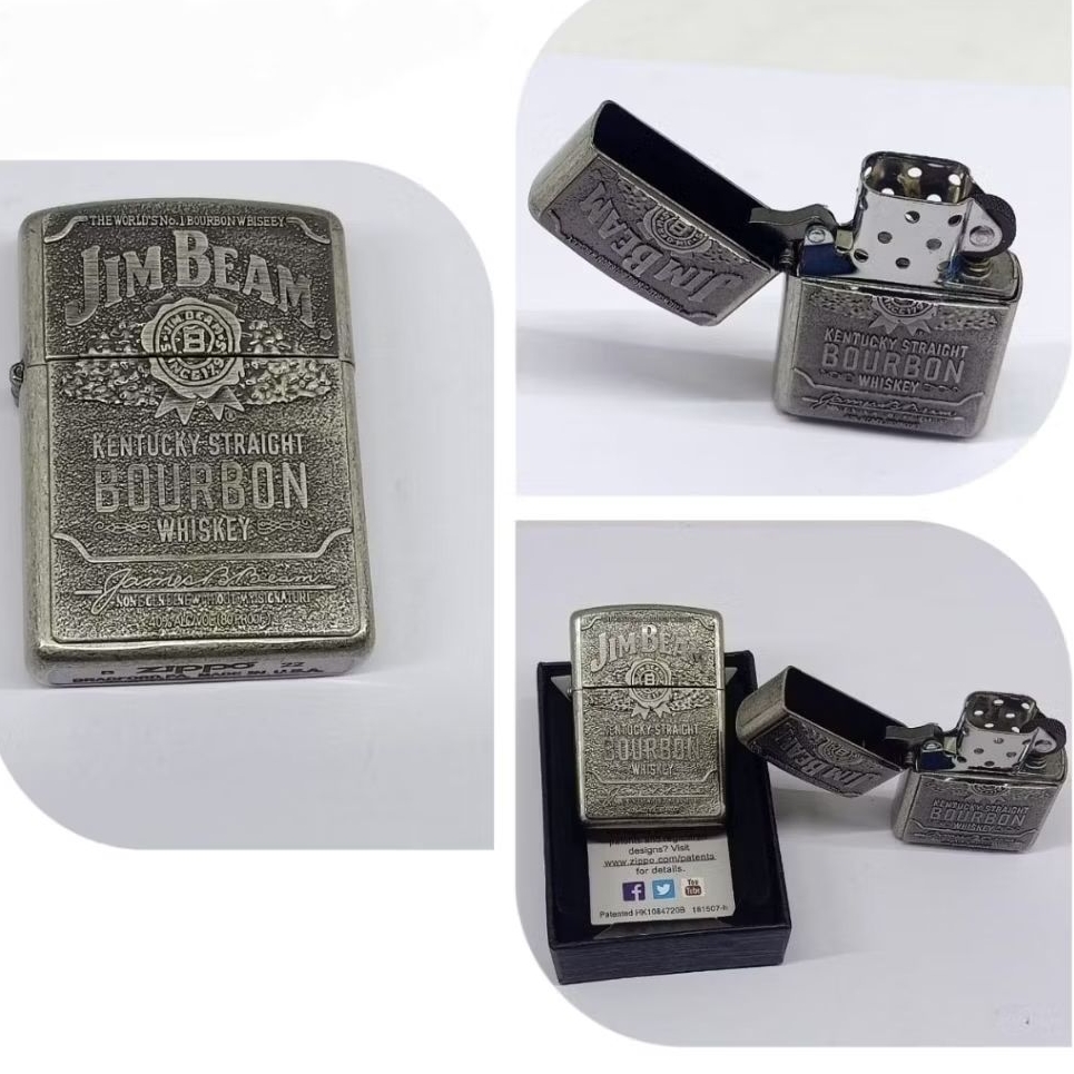 Zippo Emblem JimBeam Limited Mancis Korek Api Unik Tahan Angin