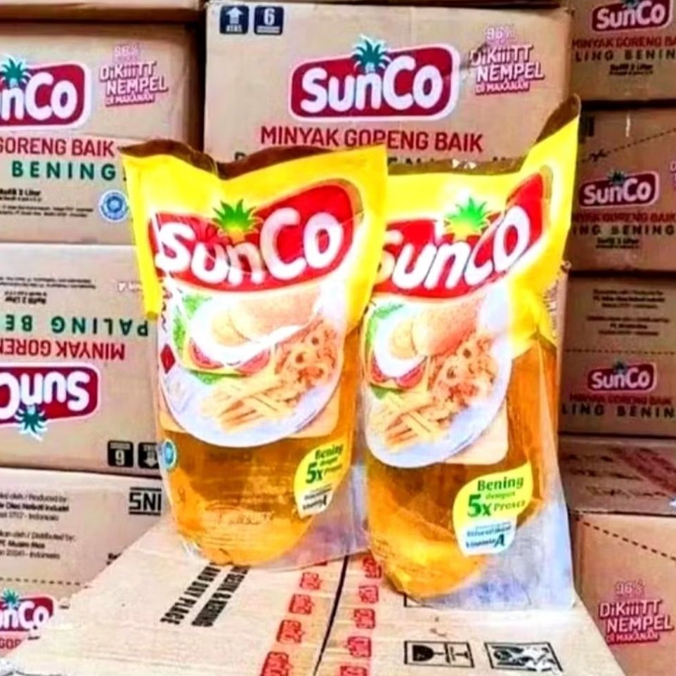 

SUNCO MINYAK GORENG BERKUALITAS BAIK & PALING BENING KEMASAN 2L 1DUS