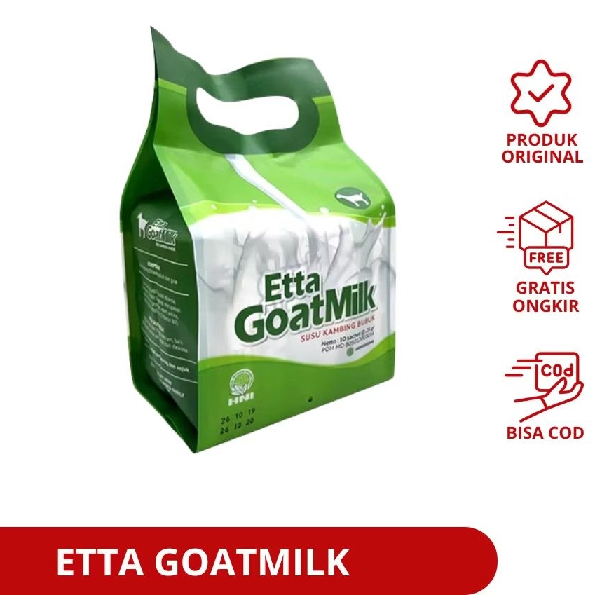 

Etta Goat Milk Susu Kambing Etawa Bubuk Asli Original HNI Hpai 250 Gram