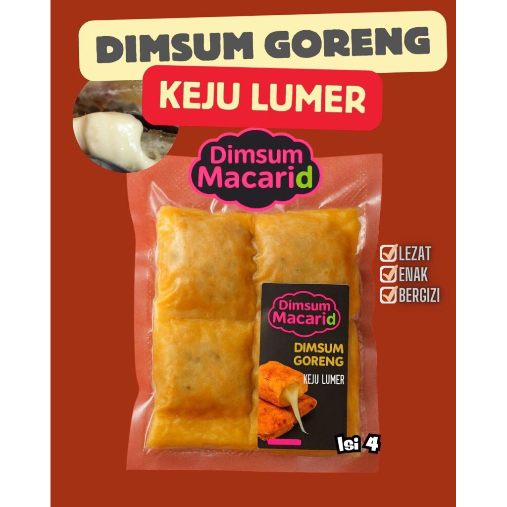 

Dimsum Goreng Keju Lumer crot Isi 4 (1 pack)