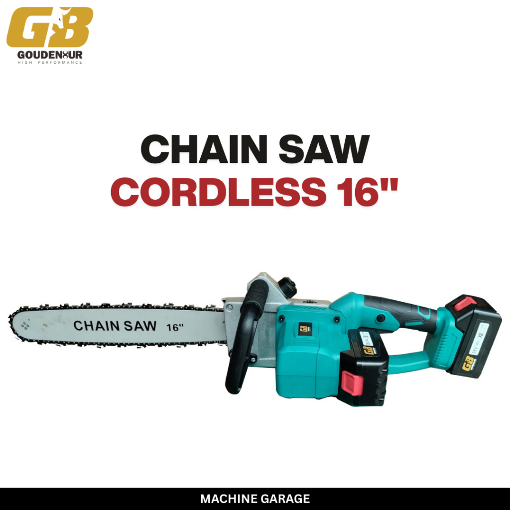 Gergaji Mesin Cordless Chainsaw 16" MLS0037BL Tanpa Kabel Baterai Lithium Gergaji Kayu Pohon Chain Saw Elektrik