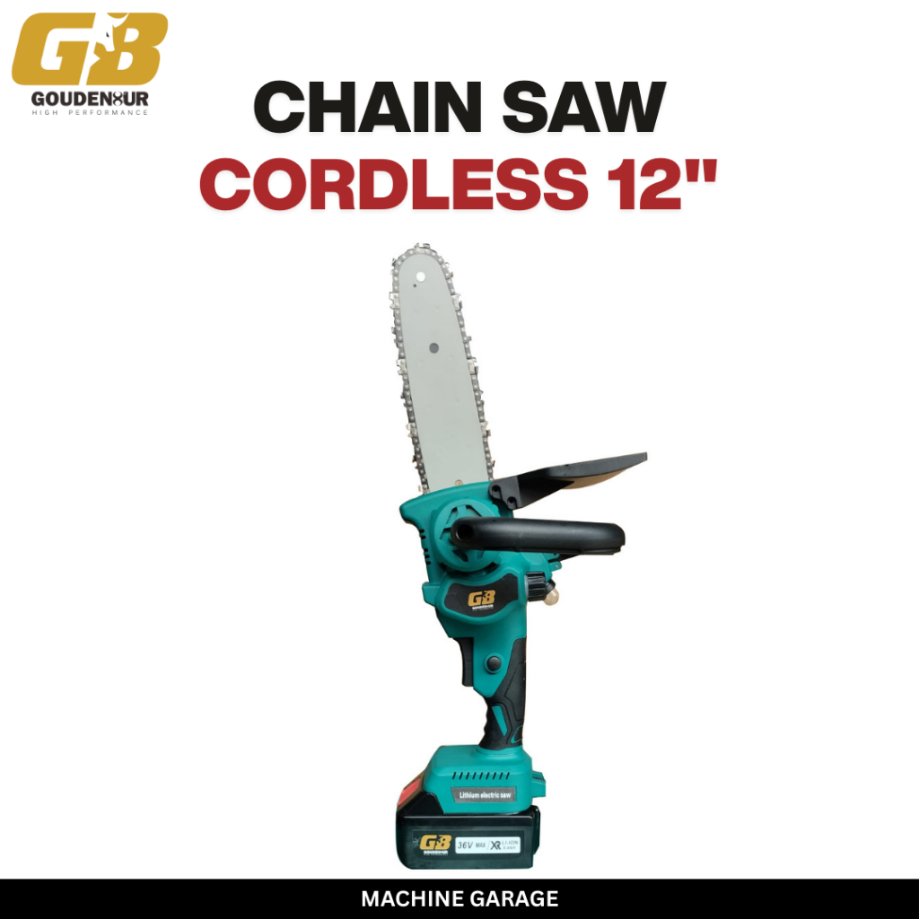 Gergaji Chainsaw Cordless MLS0036BL Mesin Gergaji Kayu Pohon Tanpa Kabel Baterai Elektrik Ringan Anti Kickback