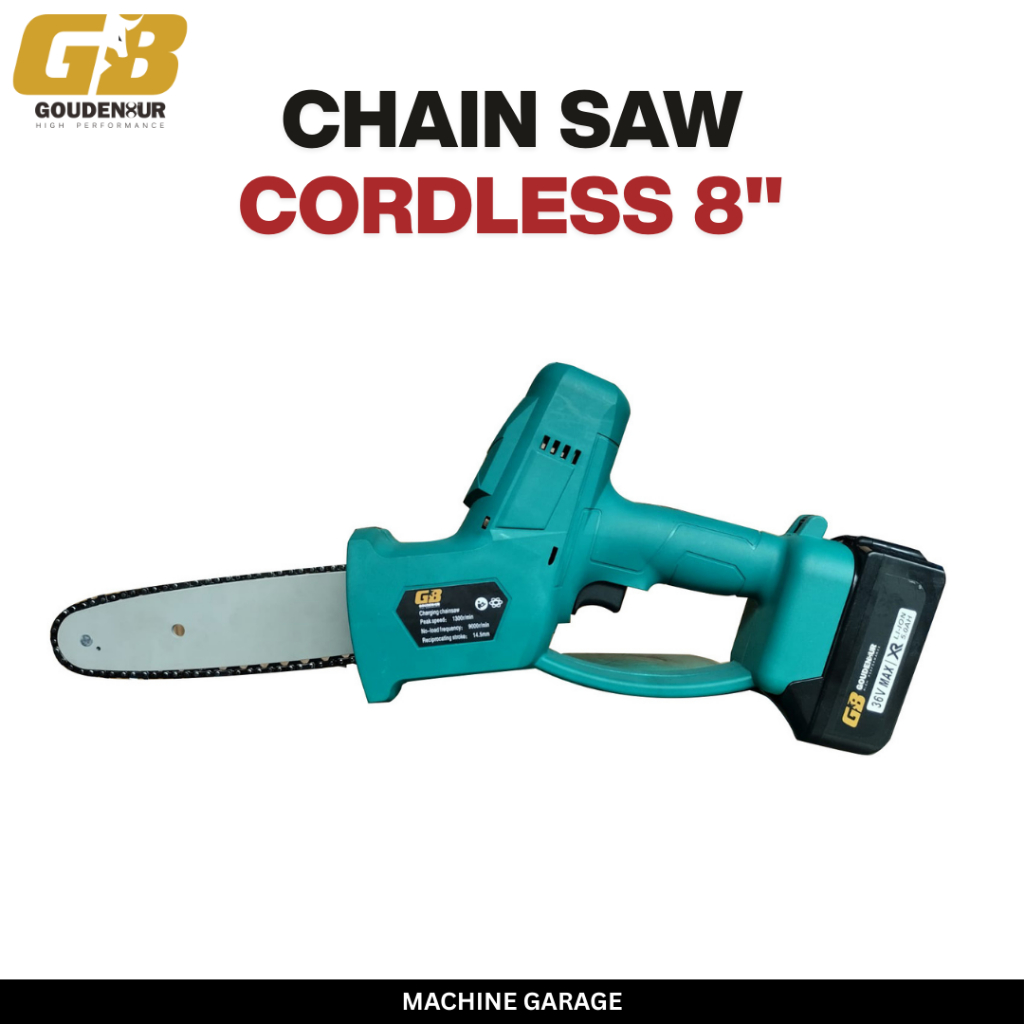 Chainsaw Cordless Baterai Lithium Hand Power Chain Saw Gergaji Mesin Kayu Mini Tanpa Kabel Elektrik Portable  MLS0049BL