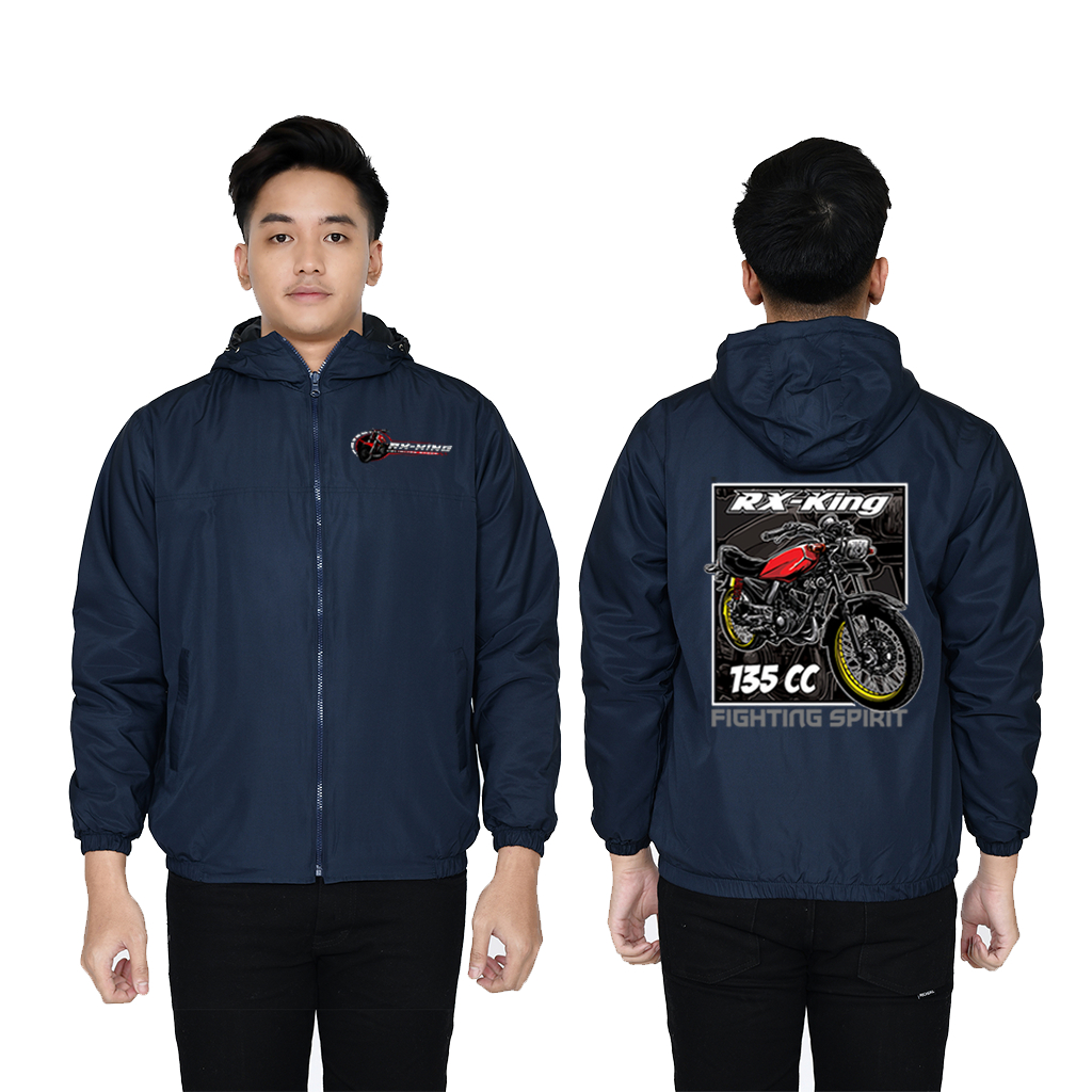 Jaket RX King Custom | Jaket Komunitas & Perusahaan | Sablon Satuan Bordir 12 PCS | Model Eleganter 
