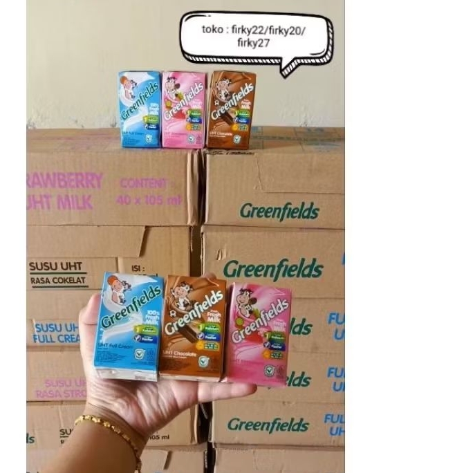 

Greenfields susu UHT 40x105ml bisa Mixrasa Ready siap kirim exp 2026