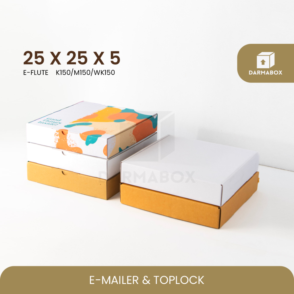 

Box 25x25x5 / Box Pizza / Kue Kering / Packaging Kaos / Cake / Hampers / Kardus / Box