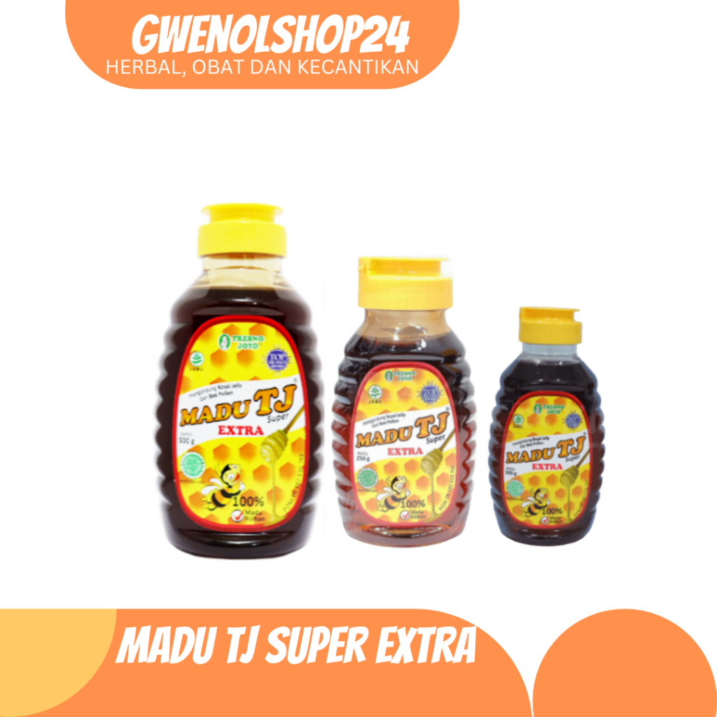 

Madu Tj Super Extra 500 250 150 gr | Madu Tj Extra Tresnojoyo | Madu Asli Tanpa Pengawet Dan Pemanis Buatan