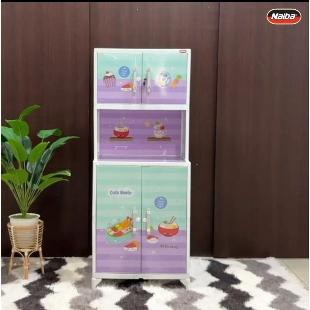 NAIBA - LEMARI PIRING ALUMINIUM MINI / MINI ALUMINIUM DISK RAK KAWAII/ RAK DAPUR