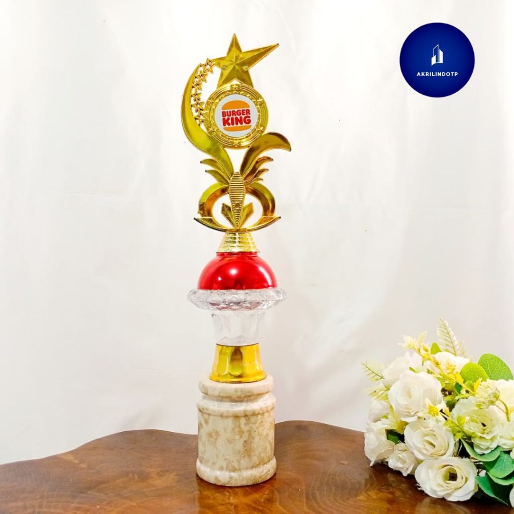 PIALA SATUAN DAN SET KACA ASBAK KOMBINASI MANGKOK TATAKAN MARMER