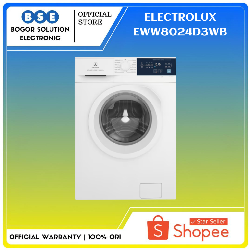 Mesin Cuci Electrolux EWW8024D3WB 8/5 Kg Wash and Dryer 100% Kering