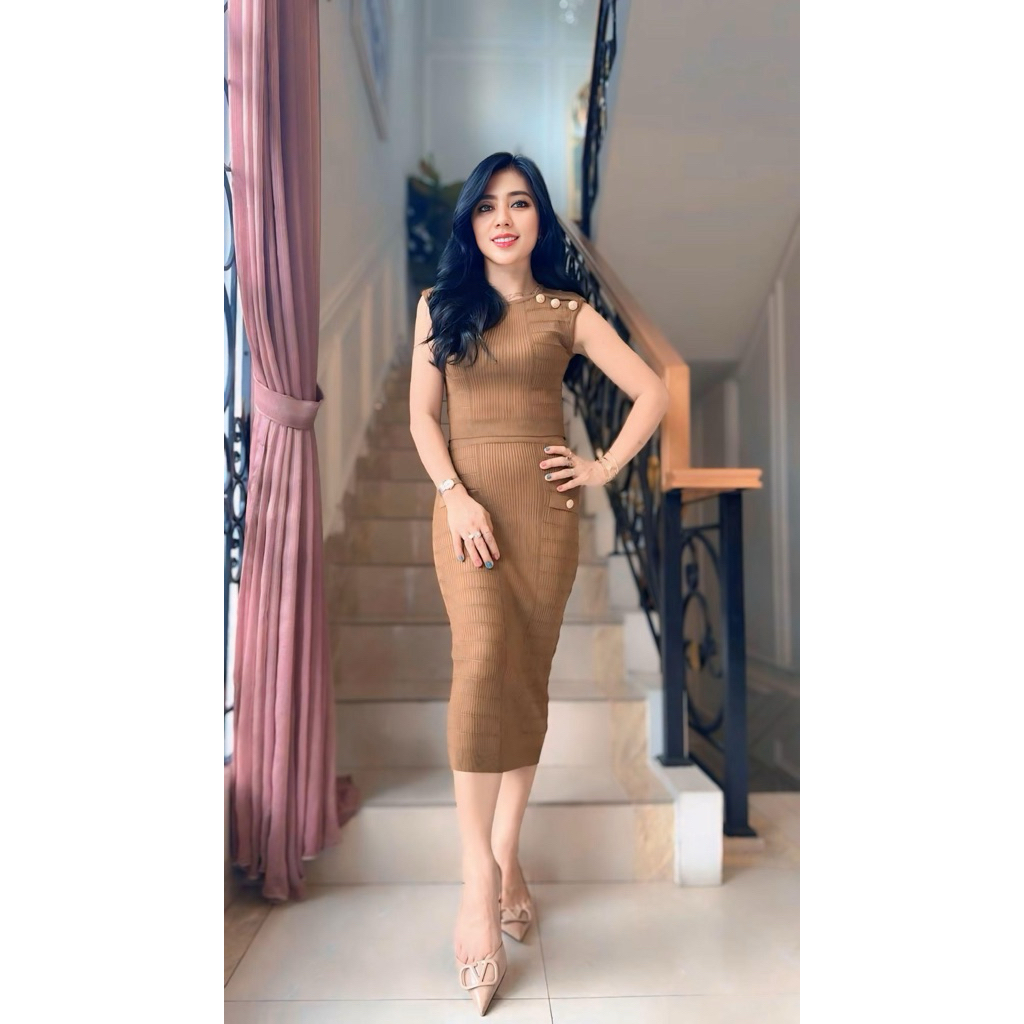 anjani oneset rok rajut, oneset rok rajut, oneset rok knit, set rok rajut, set rok knit