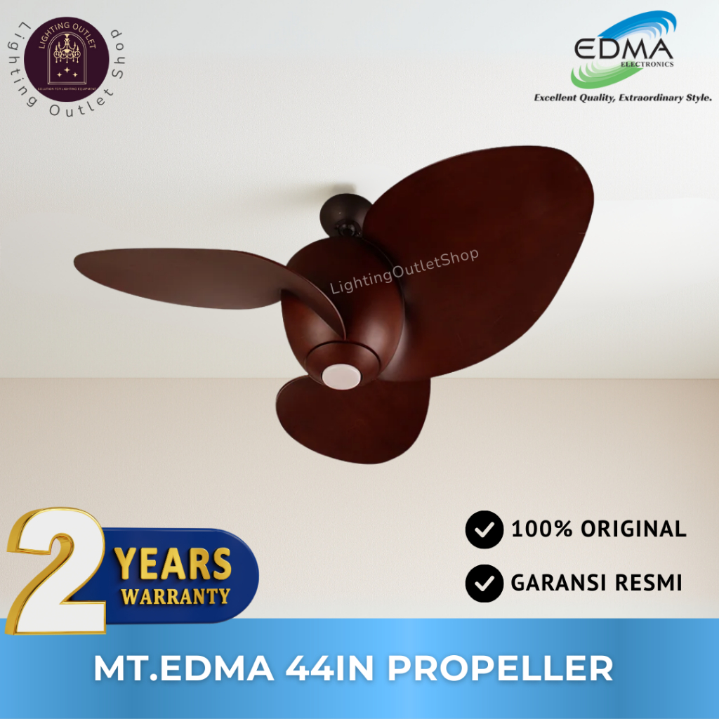 Kipas Angin Gantung Plafon MT Edma 44" Propeller Remote Control