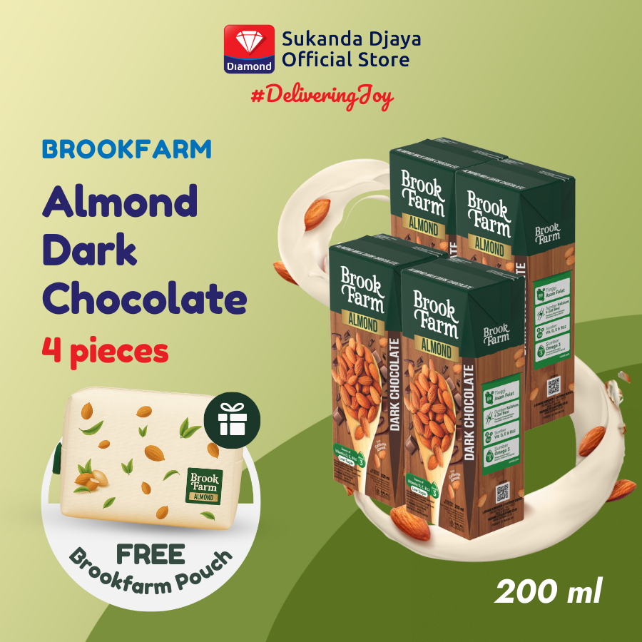 

Brookfarm Susu Almond Dark Chocolate [4 pcs] + Free Pouch