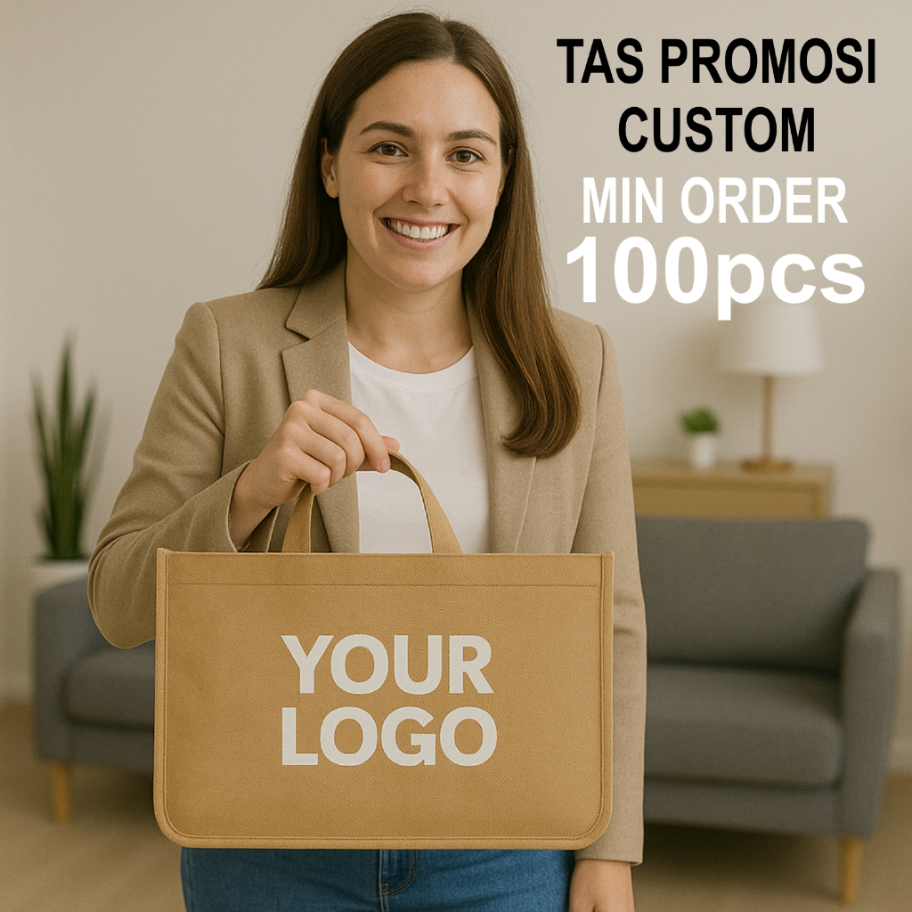 

TAS TOTEBAG PROMOSI CUSTOM - SOUVENIR SOLUSI BUAT BRANDING HAMPERS HADIAH TAS TOTE GOODIE BAG SABLON