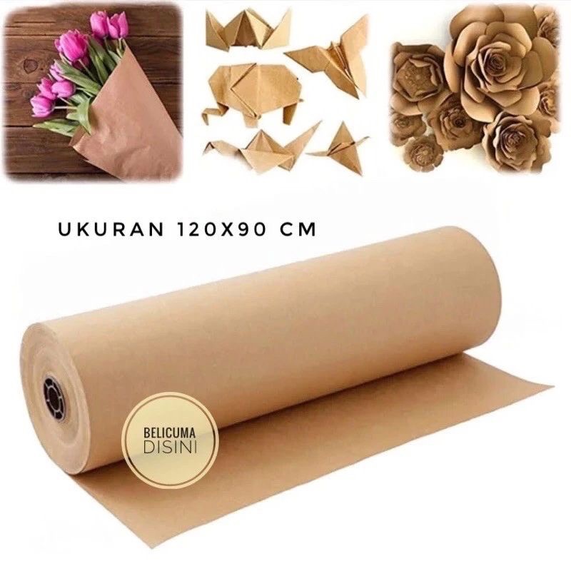 

Kertas Kraft Cokelat 80gsm Samson Paper 120x90cm / Bungkus Packaging Coklat 80 Gram 80gr