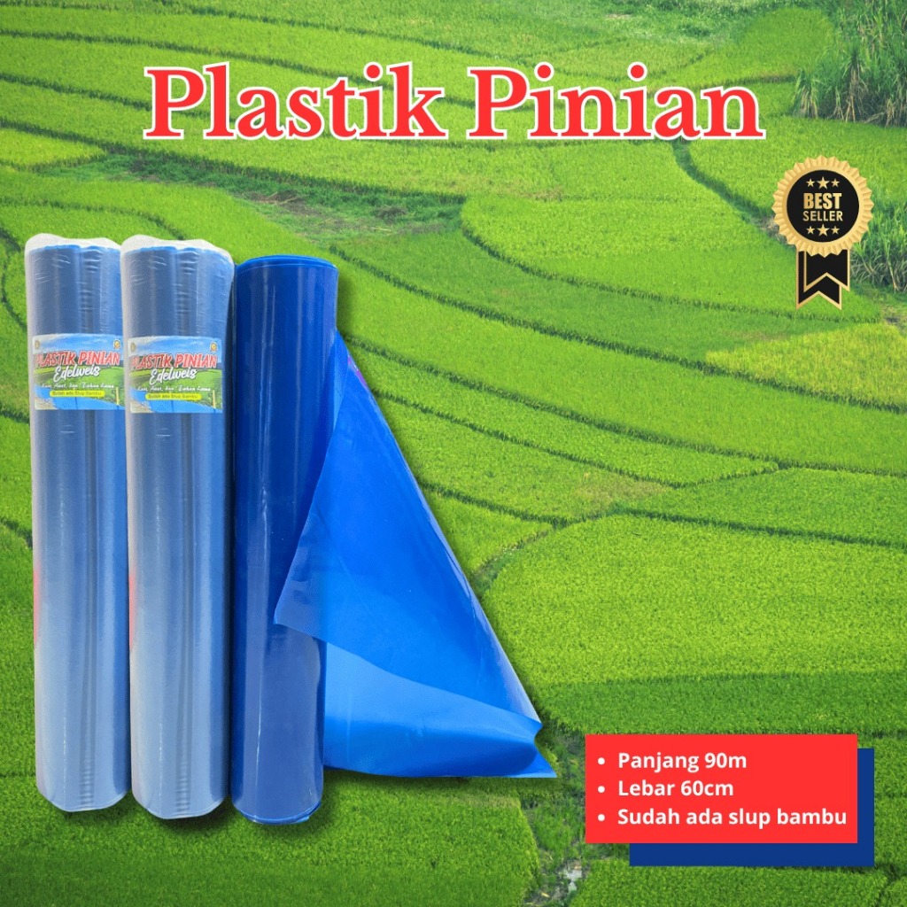 Plastik Pagar Sawah Anti Tikus 45m-Pagar Sawah Fiber Anti Tikus Panjang 45m Lebar 60cm-Plastik Pinia