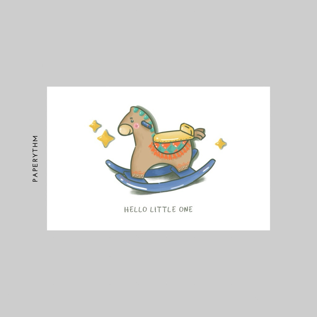 Paperythm - New Born Card | Kartu Ucapan | Kartu Selamat | Greeting Card | Congratulation Card