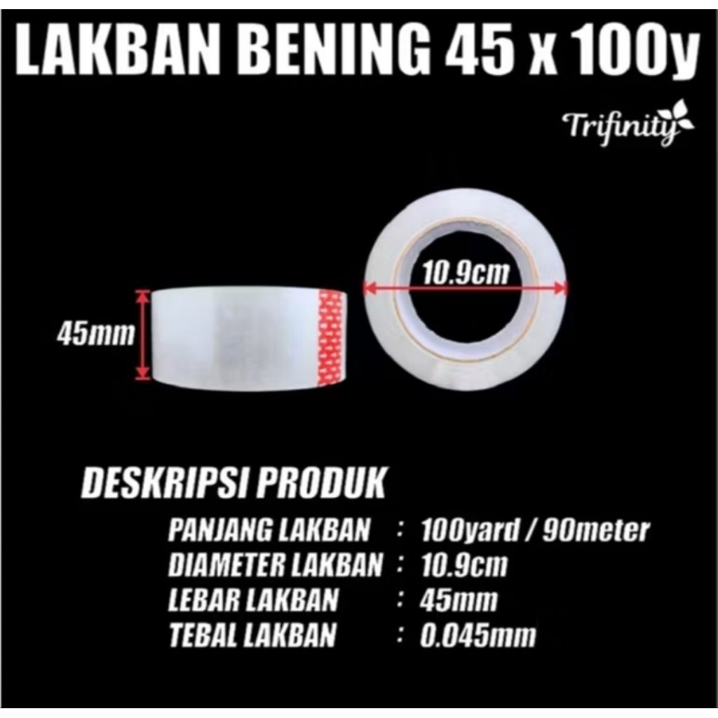 

Lakban 45mm x 100yard - Lakban bening - lakban olshop - lakban packing