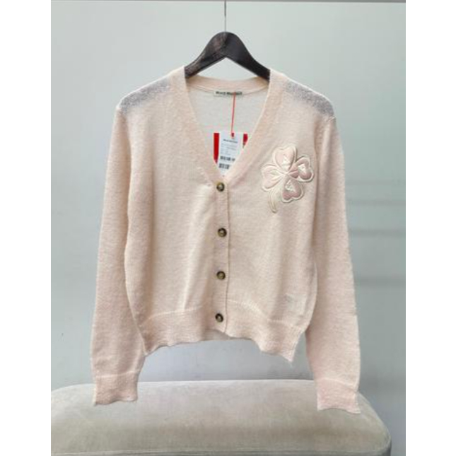 MARDI MOHAIR CARDIGAN V NECK CLOVERMARDI PINK