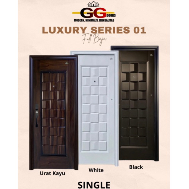 Pintu Baja merek GG DOORS type Luxury Single 01.210