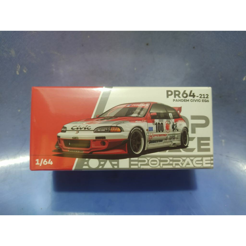 POP RACE PANDEM Honda Civic EG6 Diecast