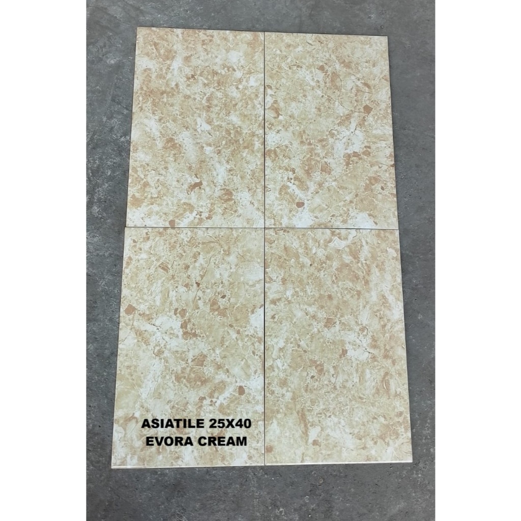 KERAMIK DINDING GLOSSY 25X40 ASIA TILE EVORA CREAM KW B KERAMIK DINDING 25X40 KERAMIK DINDING GLOSSY
