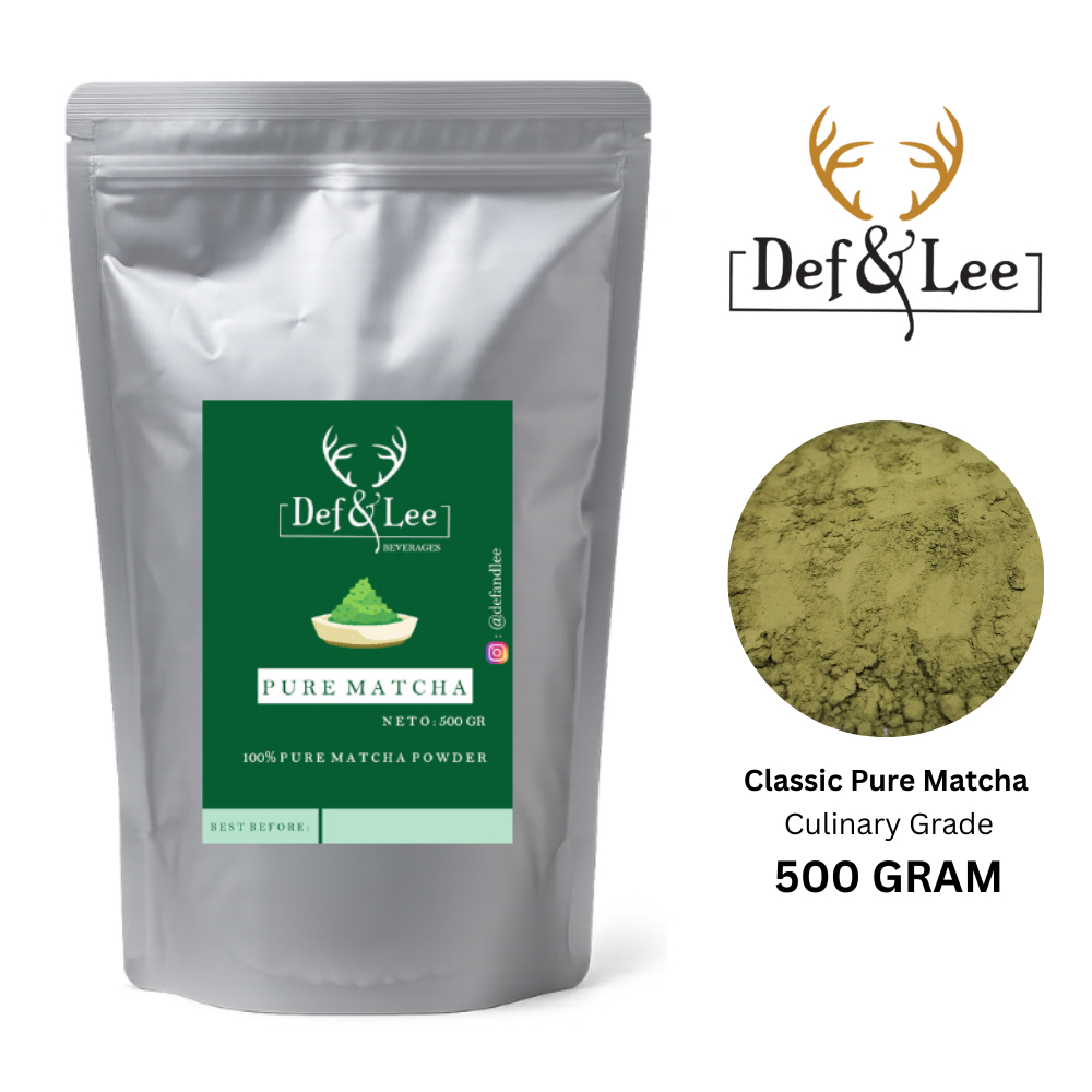 

Classic Pure Matcha Greentea Powder 500 gram Bubuk Teh Hijau Murni Asli Culinary Grade