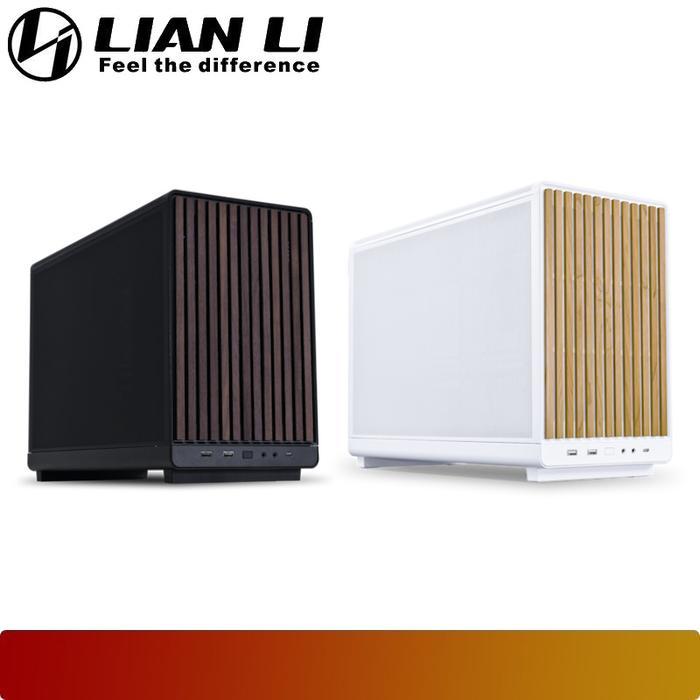 LIAN LI A3 Wood Edition mATX BLACK WHITE - Side and Top Panels are Designed with Steel Mesh Case