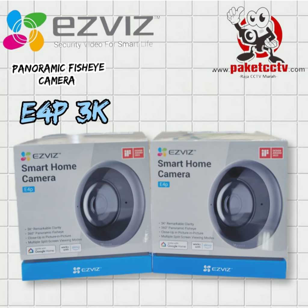 EZVIZ E4P 3K 6MP SMART WIFI PANORAMIC FISHEYE CCTV CAMERA