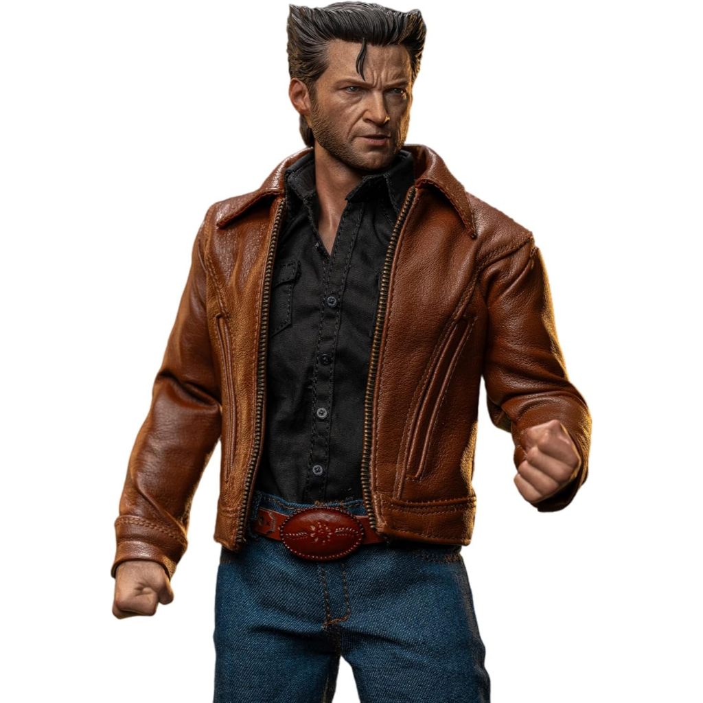 1/6 Scale Wolverine Logan Wolfman Head Sculpt and Claw Coat Shirt Vest Jeans Shoes Clothes Accessory