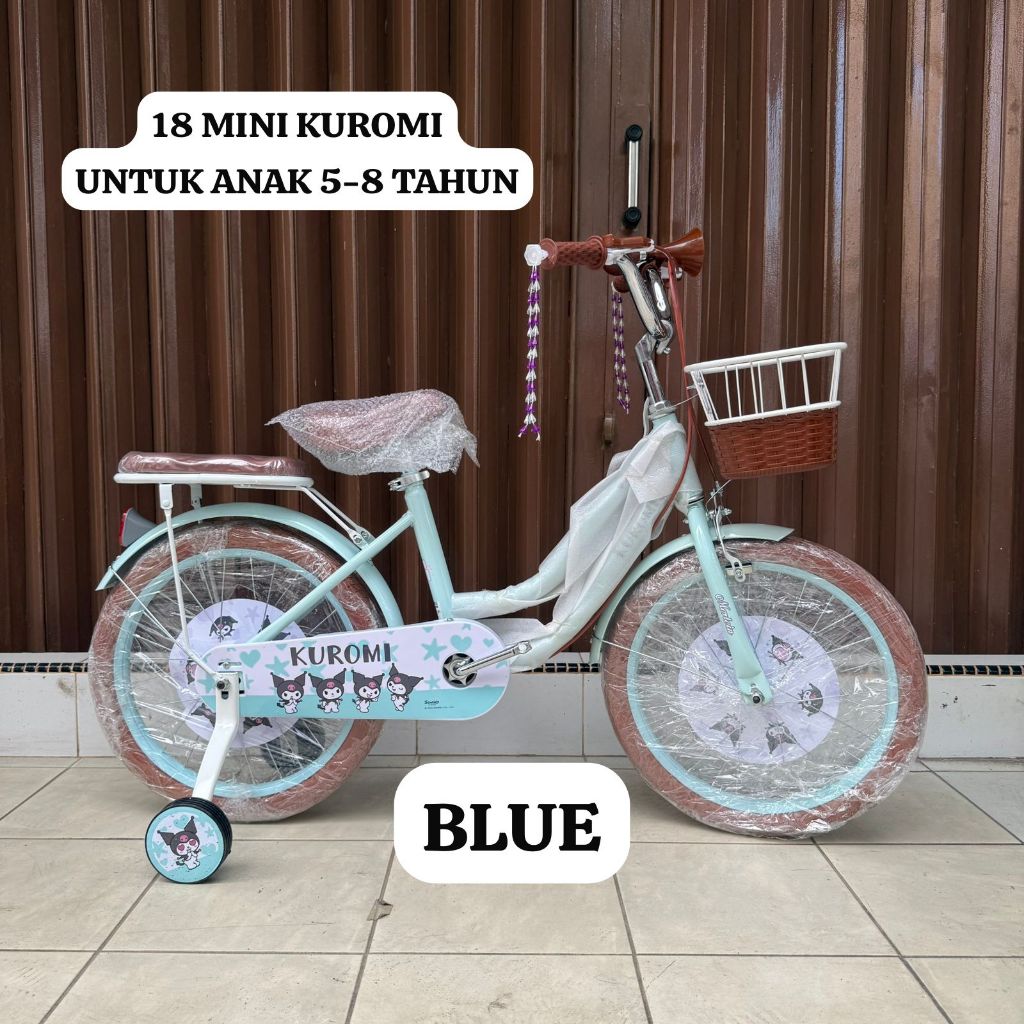 (BATAM) Sepeda Anak Perempuan 18 MINI KUROMI CHOCOLATE