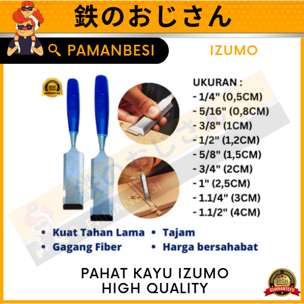 IZM Pahat kayu/Tatah kayu/Baja super tajam gagang Fiber