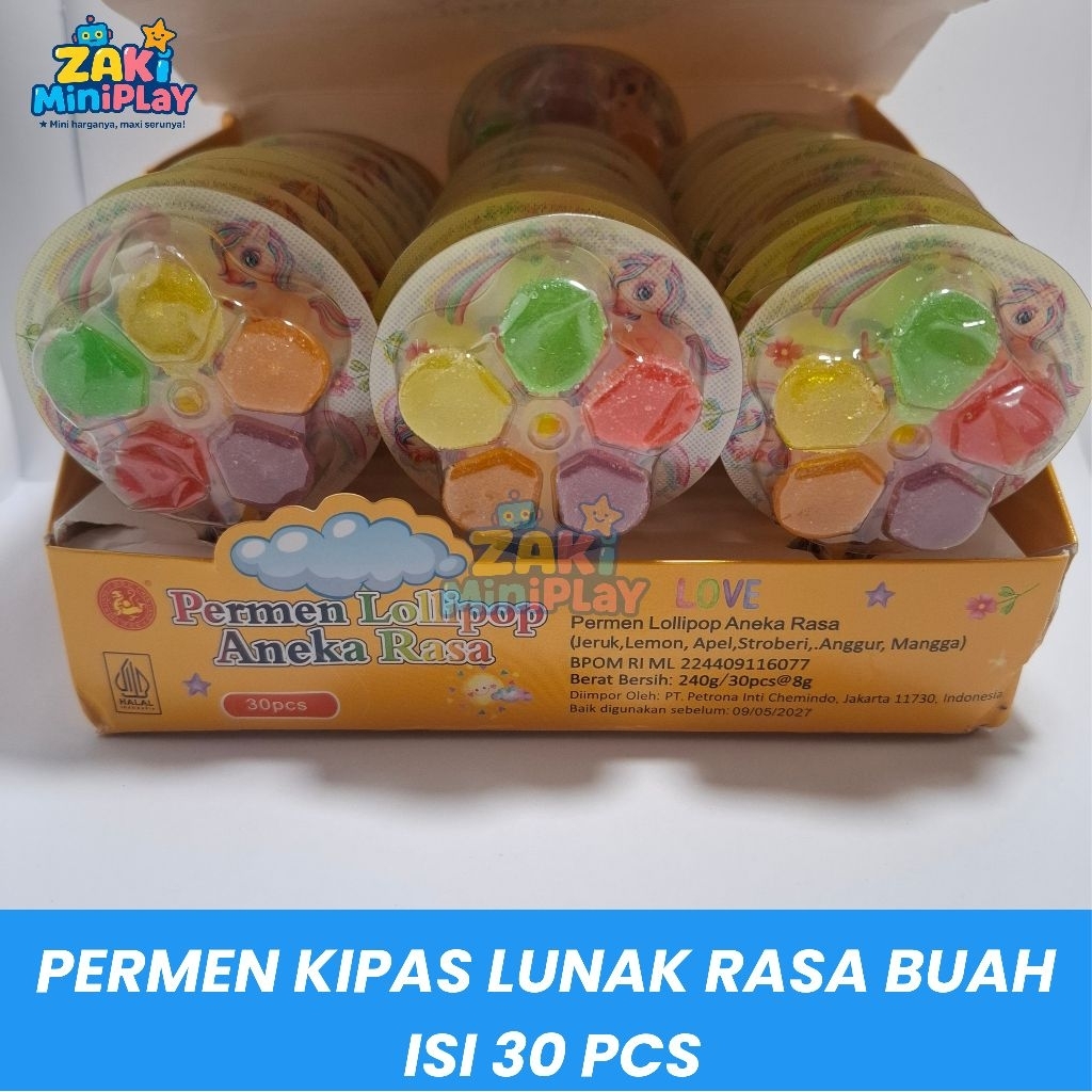 

Permen kipas | Permen lollipop lunak | isi 30 pcs