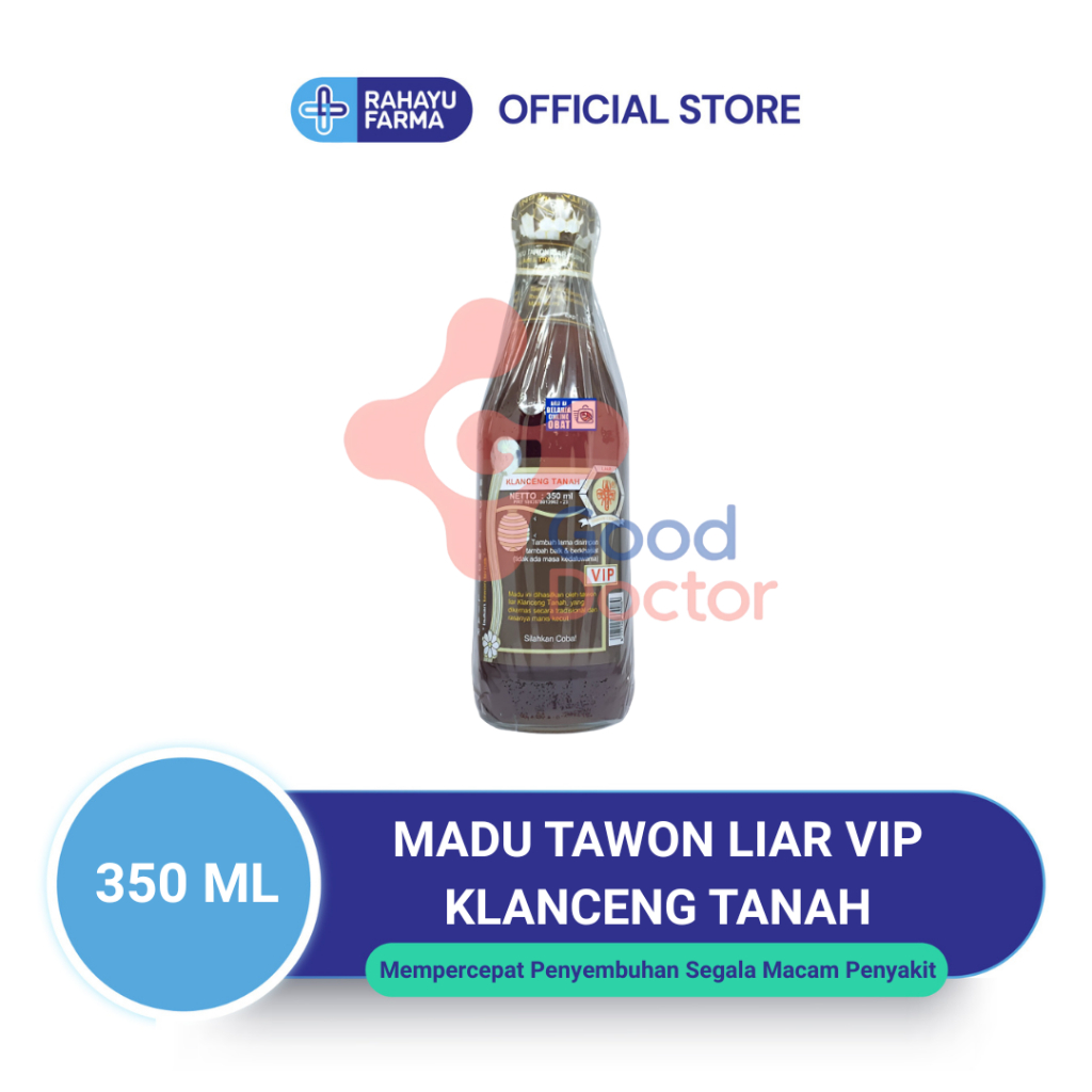 MADU TAWON LIAR 350 ML VIP KLANCENG TANAH - Madu Tawon klanceng Tanah (TUTUP COKLAT)