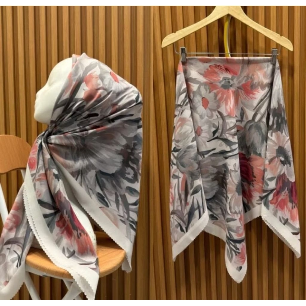 hijab segi empat/kerudung segi empat/jilbab segi empat motif/hijab segi empat motif