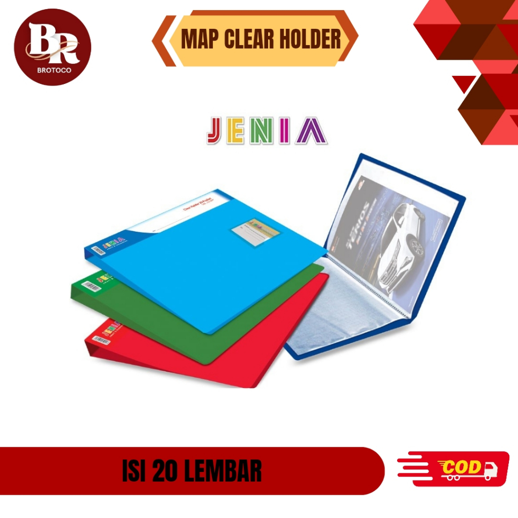 

[BROTOCO] CLEAR HOLDER JENIA F4 / Document Keeper Map File Dokumen Folder JENIA F4 Folio
