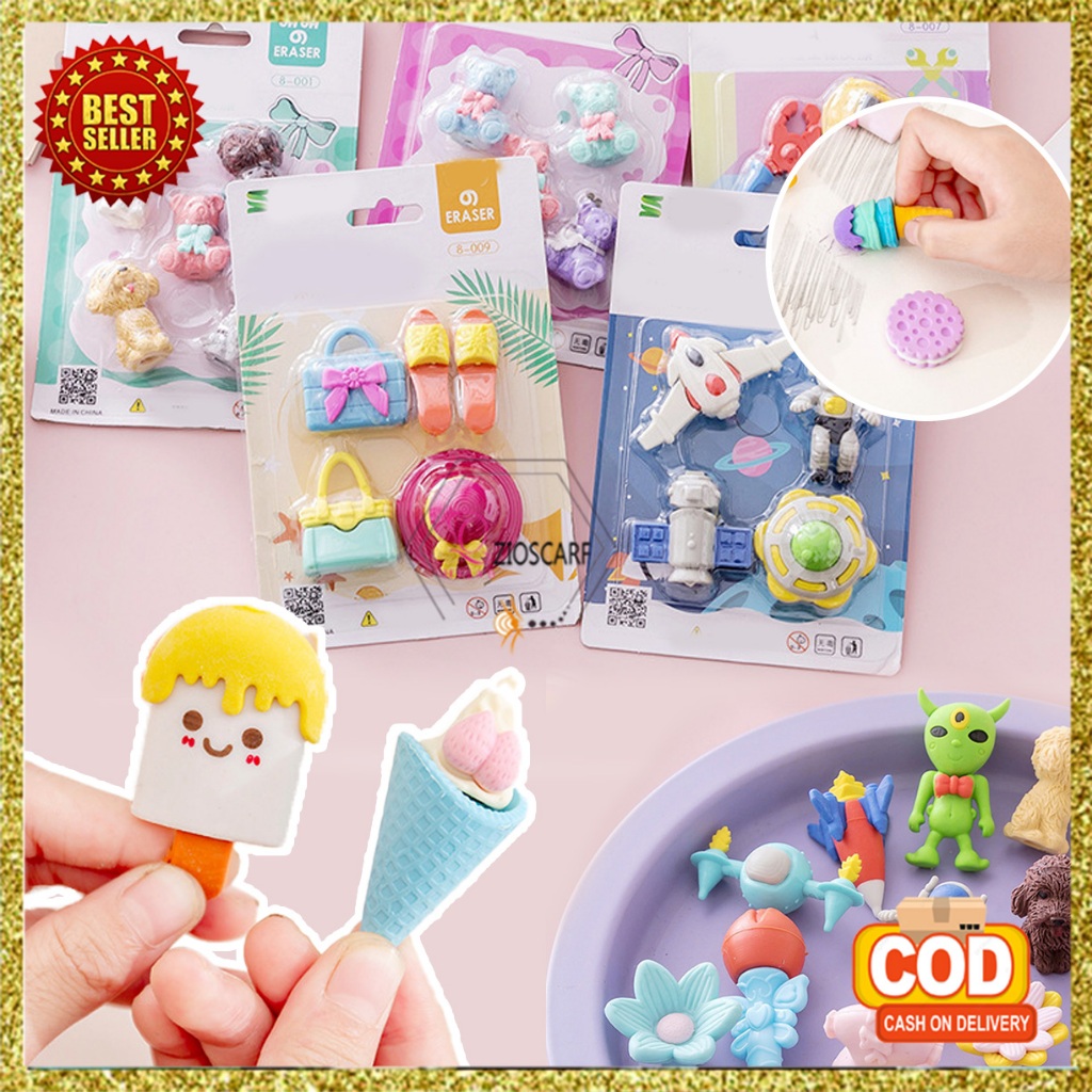 

Penghapus Pensil Karakter Lucu Motif Astronot Ice Cream Set Alat Tulis Perlengkapan Sekolah