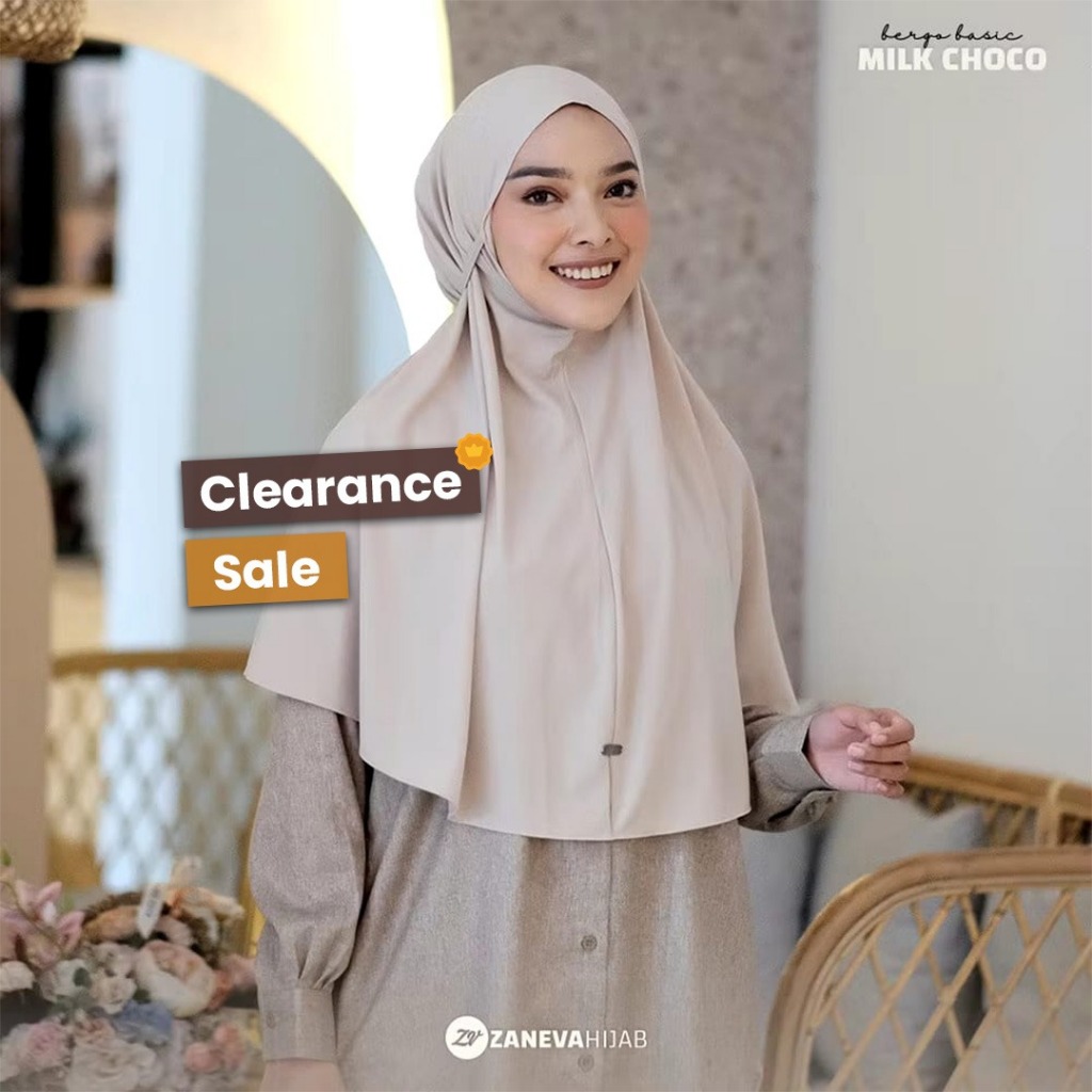 (CUCI GUDANG) ZANEVA HIJAB - Bergo Basic Jersey Classic / Daily Bergo Zaneva Elegan & Simpel