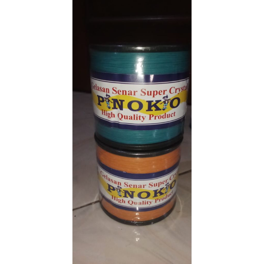 BENANG LAYANGAN GELASAN SENAR SUPER "PINOKIO" BESAR diameter 6,5cm RAMDOM warna yg ada