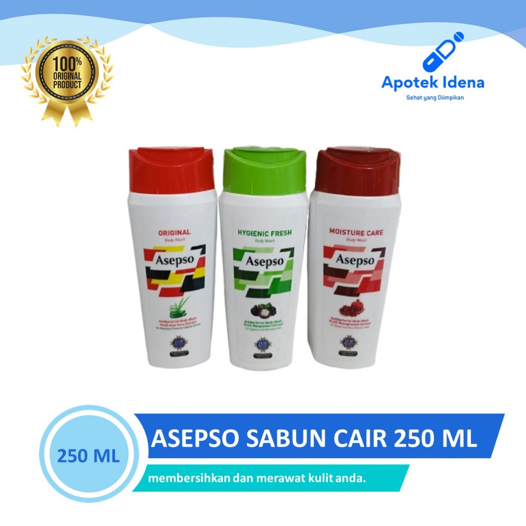 ASEPSO SABUN CAIR ANTISEPTIK 250 ml Sabun Mandi Antiseptik - Bau Badan - Biang Keringat