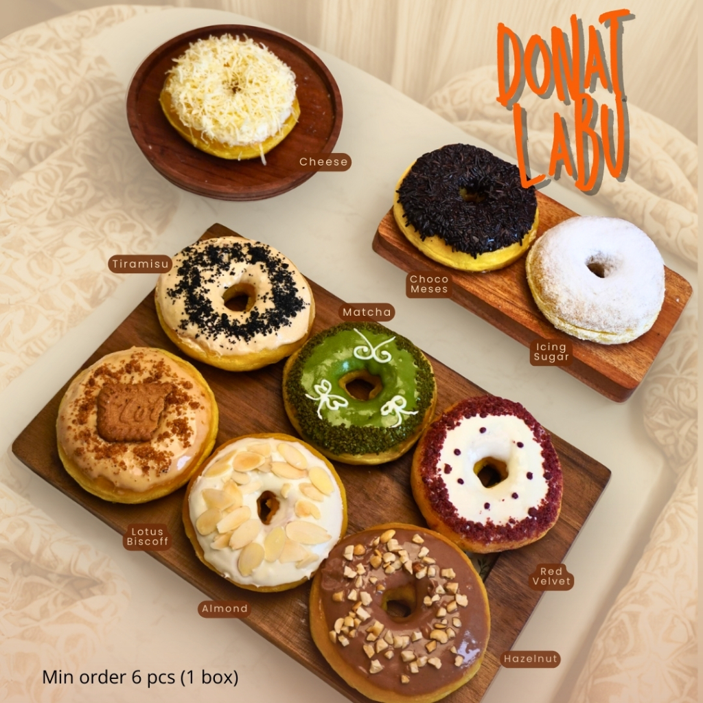 

Donat Labu Premium 1 box isi 6 pcs | Enak dan Lembut | Order Kelipatan 6