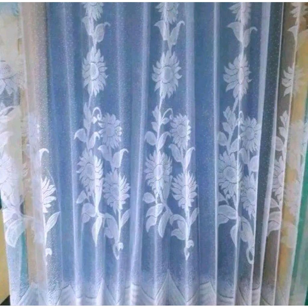 BESTSELLERRRR vitrase motif Matahari Daleman Vitrase dekorasi Rumah blackout tebal Jendela katun smo