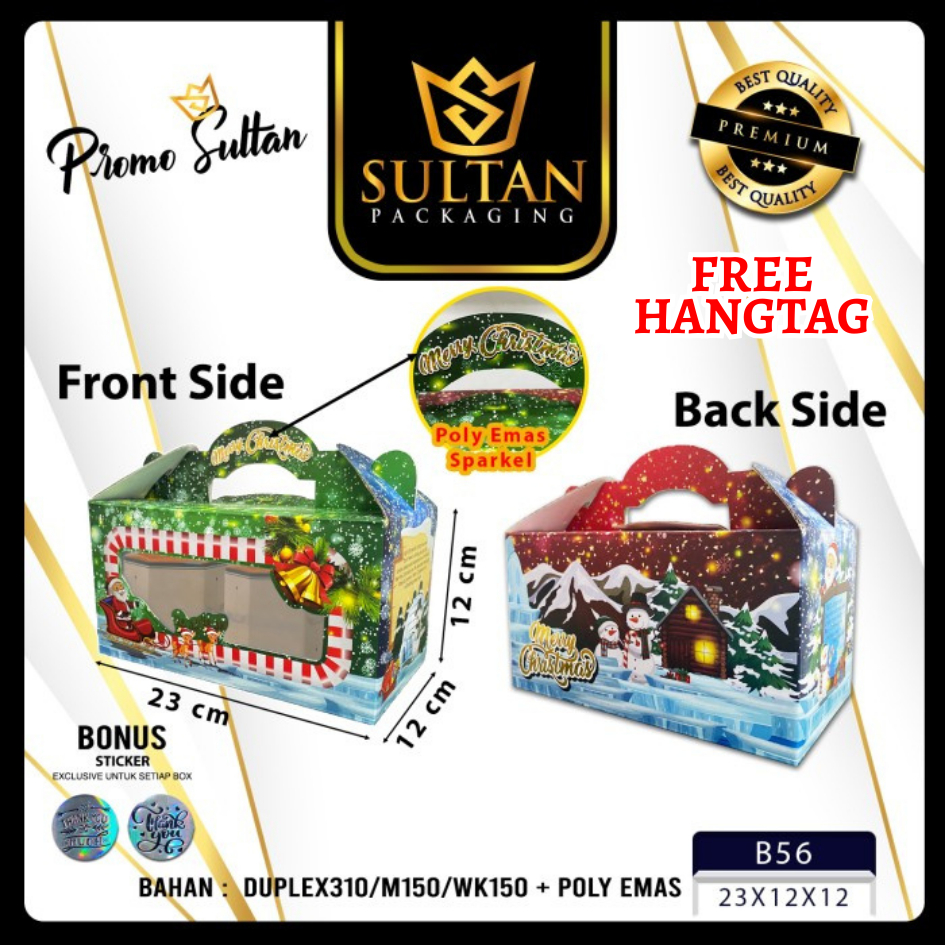 

Box Natal - Dus Hampers Merry Chrismas - Box Souvenir Natal Mewah - B56