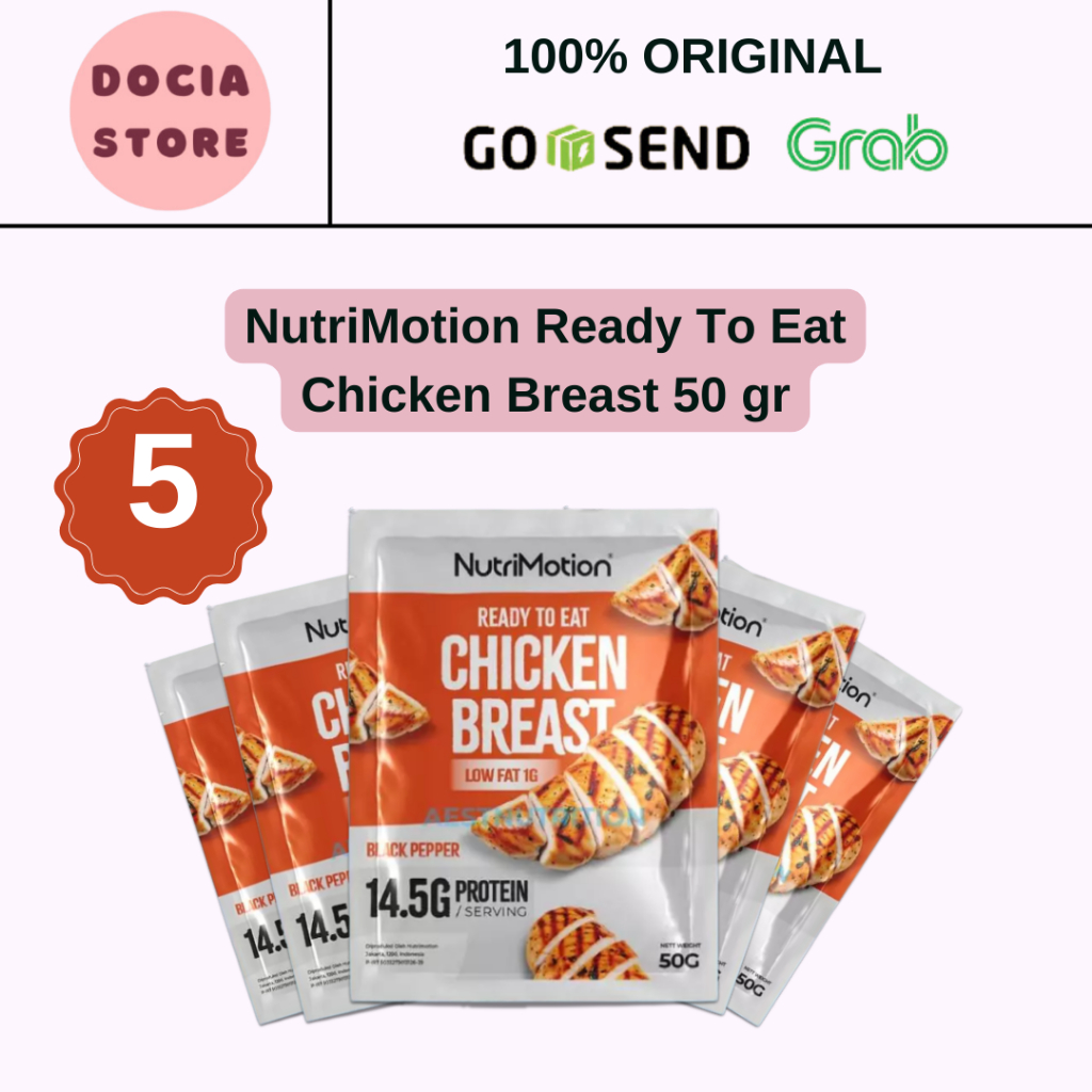 

Docia Store | NUTRIMOTION Ready To Eat CHICKEN BREAST 5 pcs - Black Pepper - High Protein & Low Fat